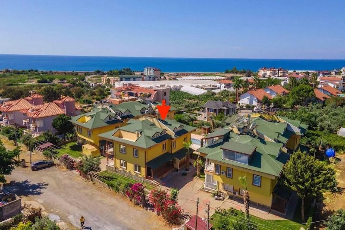 Alanya: Haus mit Meerblick und Gemeinschaftspool in Alanya Demirtas 